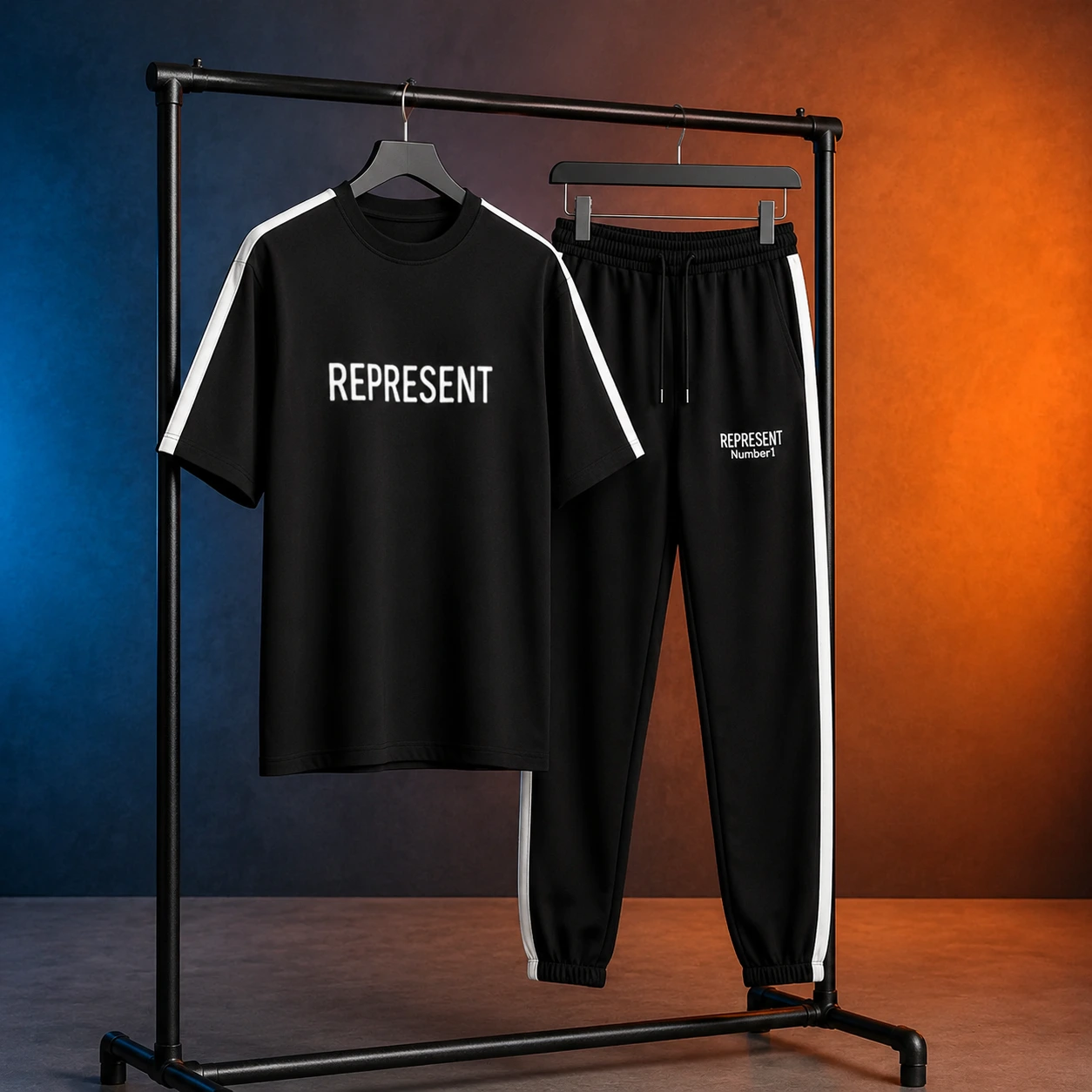 ست تیشرت و شلوار مردانه بنگال کش مدل Reprent