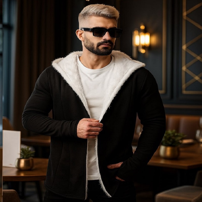 شنل خز سفید مردانه مدل venit