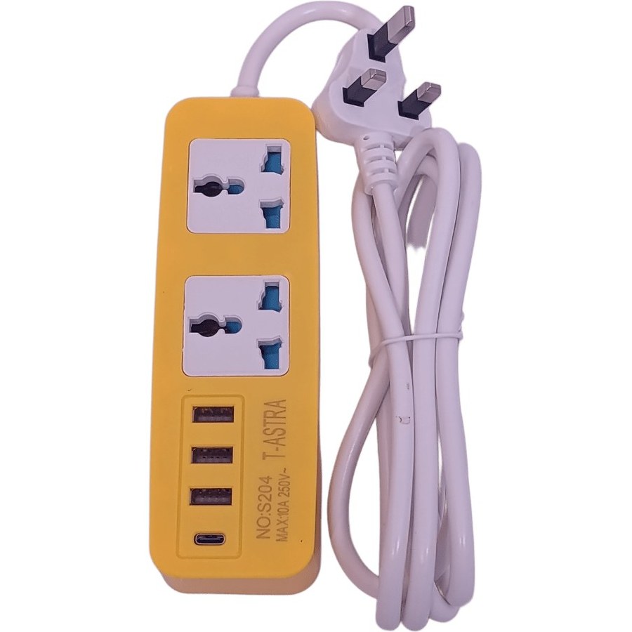 چندراهی برق و شارژر دارای پورت usb-چند رنگ